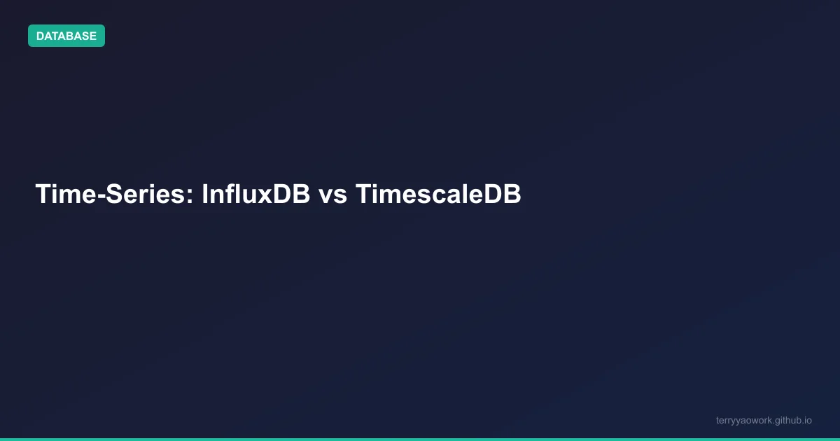[database/07] 時序資料庫：監控資料用一般 DB 存，你會後悔